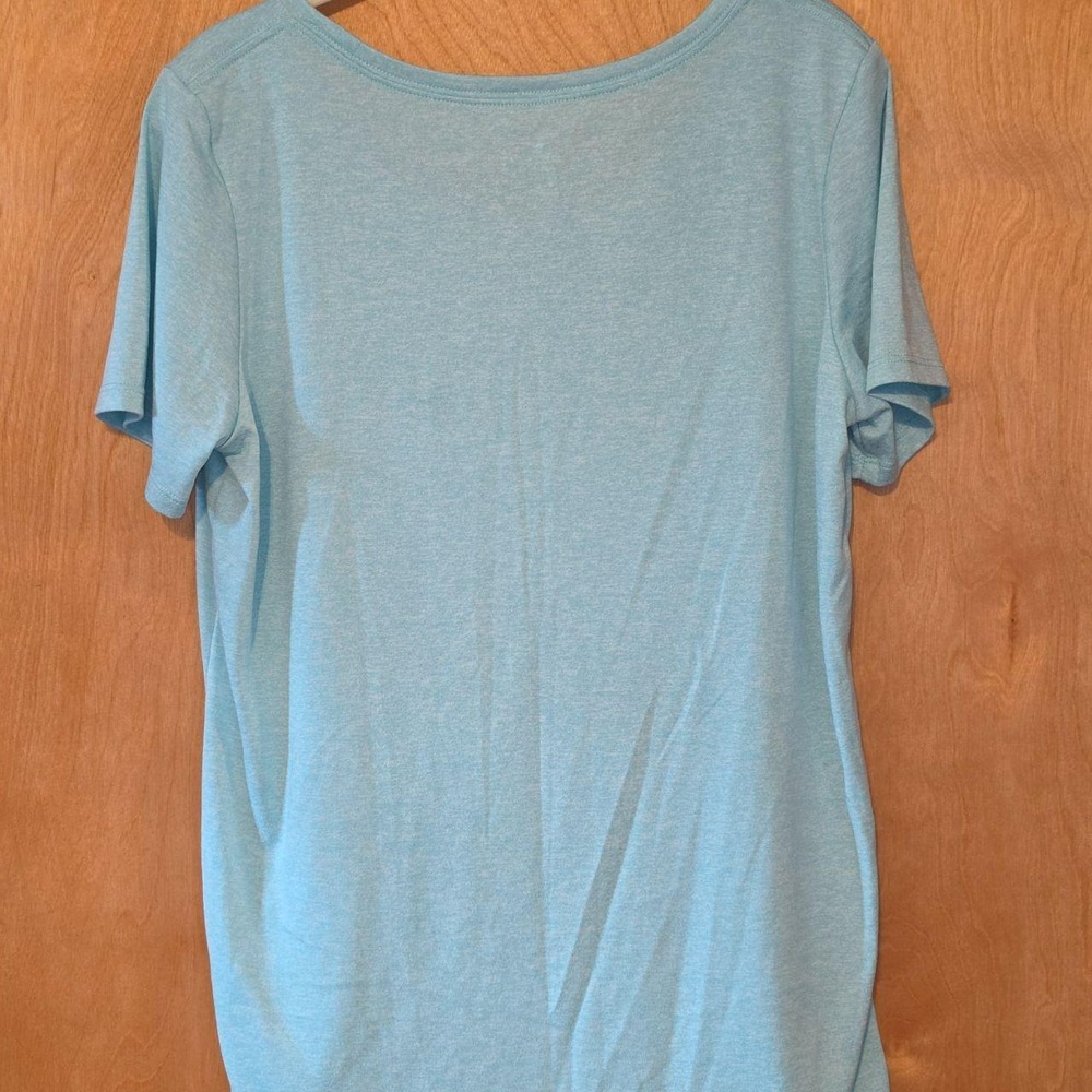 Nike Dri-Fit T-shirt Womens Large Heathered Turquoise Blue Short Sleeve Top